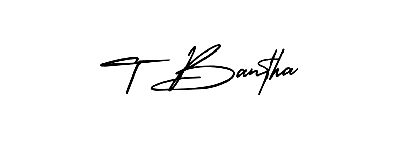 It looks lik you need a new signature style for name T Bantha. Design unique handwritten (AmerikaSignatureDemo-Regular) signature with our free signature maker in just a few clicks. T Bantha signature style 3 images and pictures png