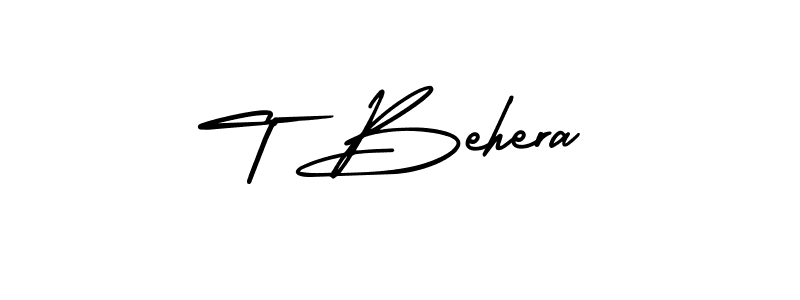 Similarly AmerikaSignatureDemo-Regular is the best handwritten signature design. Signature creator online .You can use it as an online autograph creator for name T Behera. T Behera signature style 3 images and pictures png