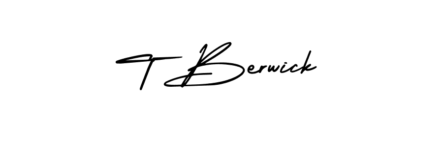 Make a beautiful signature design for name T Berwick. With this signature (AmerikaSignatureDemo-Regular) style, you can create a handwritten signature for free. T Berwick signature style 3 images and pictures png