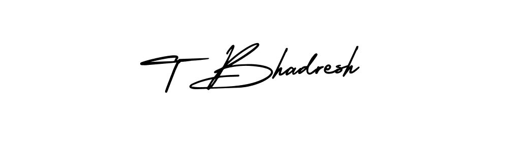 Make a short T Bhadresh signature style. Manage your documents anywhere anytime using AmerikaSignatureDemo-Regular. Create and add eSignatures, submit forms, share and send files easily. T Bhadresh signature style 3 images and pictures png
