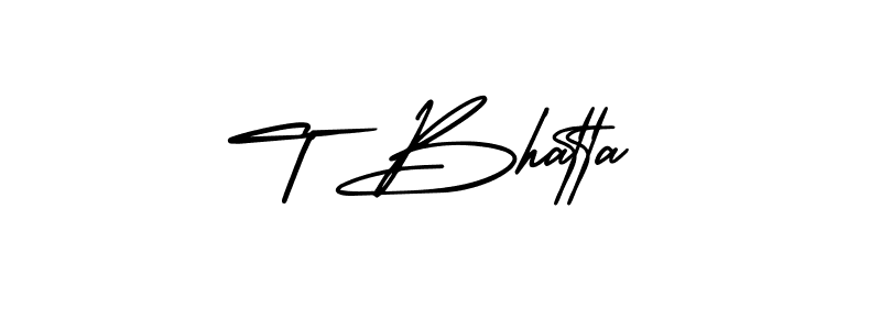 T Bhatta stylish signature style. Best Handwritten Sign (AmerikaSignatureDemo-Regular) for my name. Handwritten Signature Collection Ideas for my name T Bhatta. T Bhatta signature style 3 images and pictures png