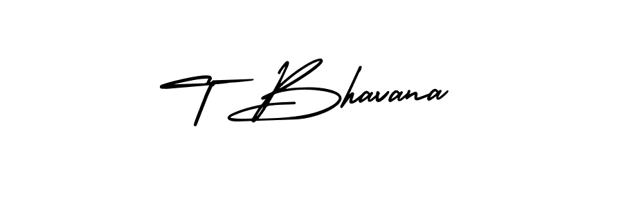 The best way (AmerikaSignatureDemo-Regular) to make a short signature is to pick only two or three words in your name. The name T Bhavana include a total of six letters. For converting this name. T Bhavana signature style 3 images and pictures png