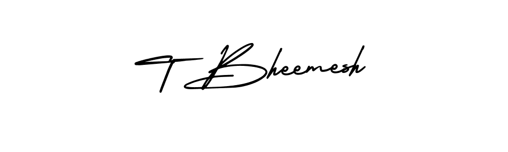 Also we have T Bheemesh name is the best signature style. Create professional handwritten signature collection using AmerikaSignatureDemo-Regular autograph style. T Bheemesh signature style 3 images and pictures png