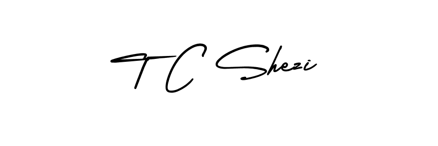 How to Draw T C Shezi signature style? AmerikaSignatureDemo-Regular is a latest design signature styles for name T C Shezi. T C Shezi signature style 3 images and pictures png