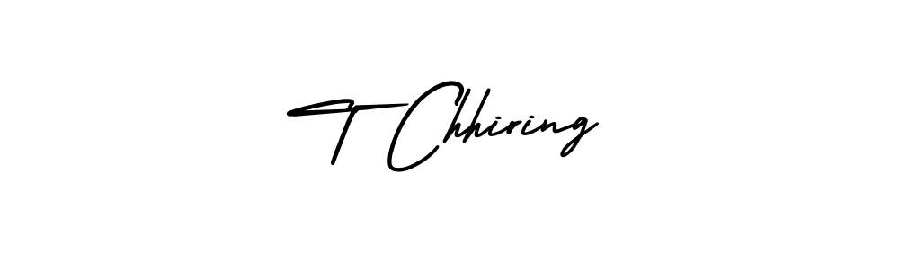 How to make T Chhiring signature? AmerikaSignatureDemo-Regular is a professional autograph style. Create handwritten signature for T Chhiring name. T Chhiring signature style 3 images and pictures png