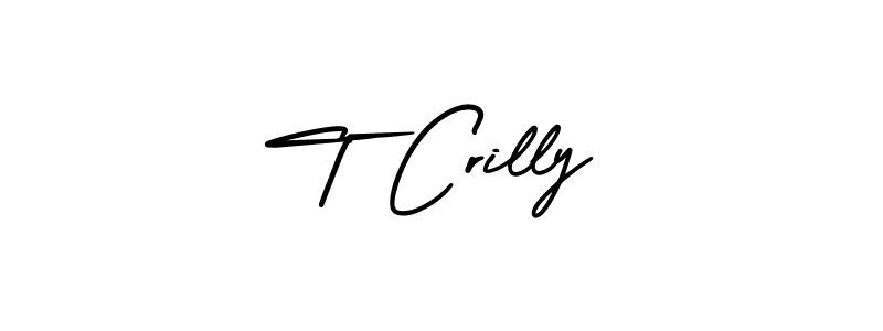 AmerikaSignatureDemo-Regular is a professional signature style that is perfect for those who want to add a touch of class to their signature. It is also a great choice for those who want to make their signature more unique. Get T Crilly name to fancy signature for free. T Crilly signature style 3 images and pictures png