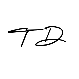 How to Draw T D signature style? AmerikaSignatureDemo-Regular is a latest design signature styles for name T D. T D signature style 3 images and pictures png