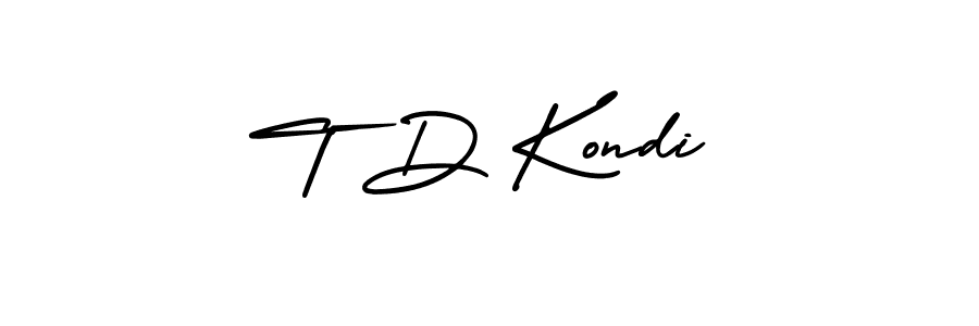 How to Draw T D Kondi signature style? AmerikaSignatureDemo-Regular is a latest design signature styles for name T D Kondi. T D Kondi signature style 3 images and pictures png
