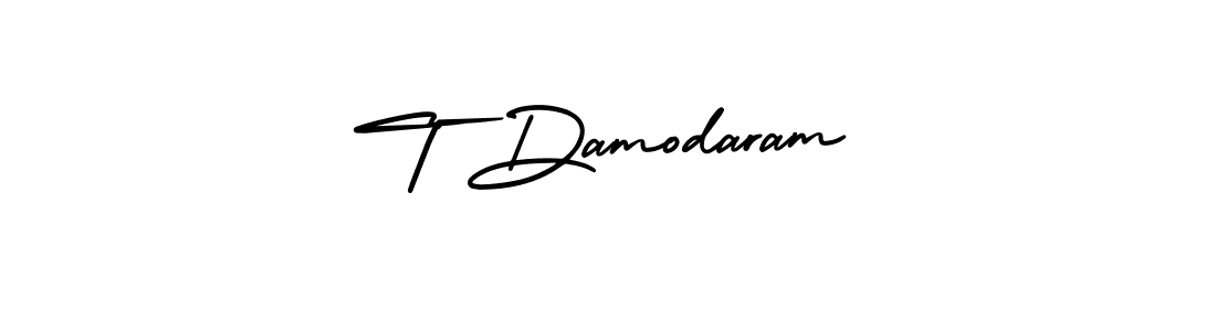 Make a beautiful signature design for name T Damodaram. Use this online signature maker to create a handwritten signature for free. T Damodaram signature style 3 images and pictures png
