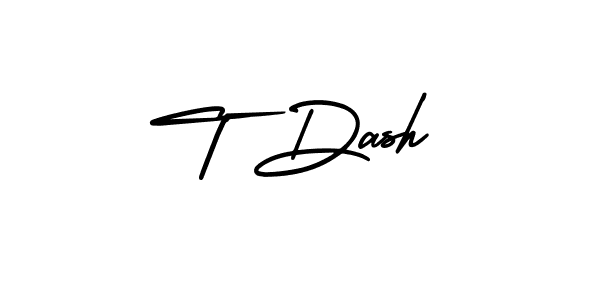 Create a beautiful signature design for name T Dash. With this signature (AmerikaSignatureDemo-Regular) fonts, you can make a handwritten signature for free. T Dash signature style 3 images and pictures png