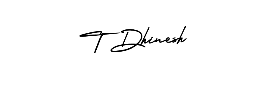 Best and Professional Signature Style for T Dhinesh. AmerikaSignatureDemo-Regular Best Signature Style Collection. T Dhinesh signature style 3 images and pictures png
