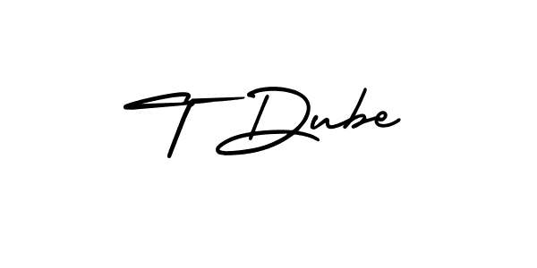 It looks lik you need a new signature style for name T Dube. Design unique handwritten (AmerikaSignatureDemo-Regular) signature with our free signature maker in just a few clicks. T Dube signature style 3 images and pictures png