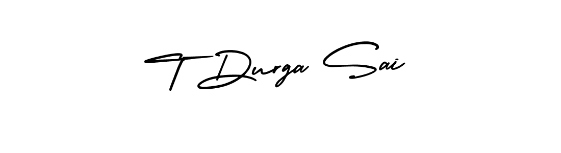 The best way (AmerikaSignatureDemo-Regular) to make a short signature is to pick only two or three words in your name. The name T Durga Sai include a total of six letters. For converting this name. T Durga Sai signature style 3 images and pictures png