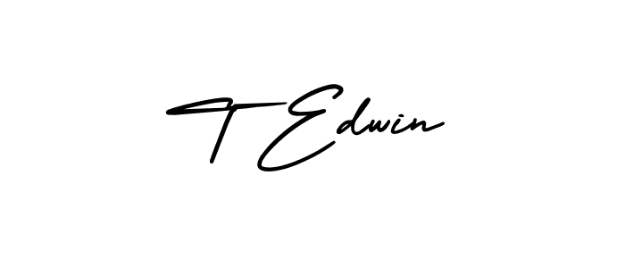 Also we have T Edwin name is the best signature style. Create professional handwritten signature collection using AmerikaSignatureDemo-Regular autograph style. T Edwin signature style 3 images and pictures png