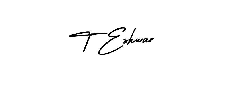 Best and Professional Signature Style for T Eshwar. AmerikaSignatureDemo-Regular Best Signature Style Collection. T Eshwar signature style 3 images and pictures png