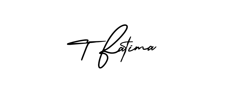 Similarly AmerikaSignatureDemo-Regular is the best handwritten signature design. Signature creator online .You can use it as an online autograph creator for name T Fatima. T Fatima signature style 3 images and pictures png