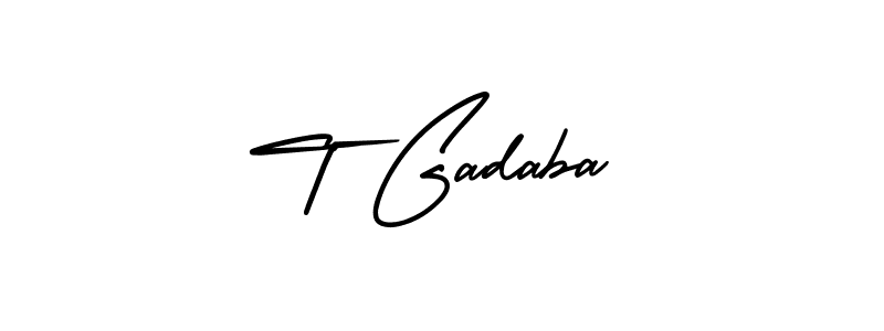 Make a beautiful signature design for name T Gadaba. Use this online signature maker to create a handwritten signature for free. T Gadaba signature style 3 images and pictures png