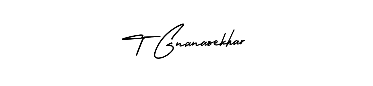 Create a beautiful signature design for name T Gnanasekhar. With this signature (AmerikaSignatureDemo-Regular) fonts, you can make a handwritten signature for free. T Gnanasekhar signature style 3 images and pictures png