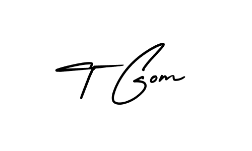 It looks lik you need a new signature style for name T Gom. Design unique handwritten (AmerikaSignatureDemo-Regular) signature with our free signature maker in just a few clicks. T Gom signature style 3 images and pictures png