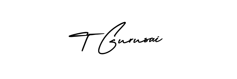 Also we have T Gurusai name is the best signature style. Create professional handwritten signature collection using AmerikaSignatureDemo-Regular autograph style. T Gurusai signature style 3 images and pictures png