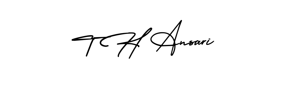 Best and Professional Signature Style for T H Ansari. AmerikaSignatureDemo-Regular Best Signature Style Collection. T H Ansari signature style 3 images and pictures png