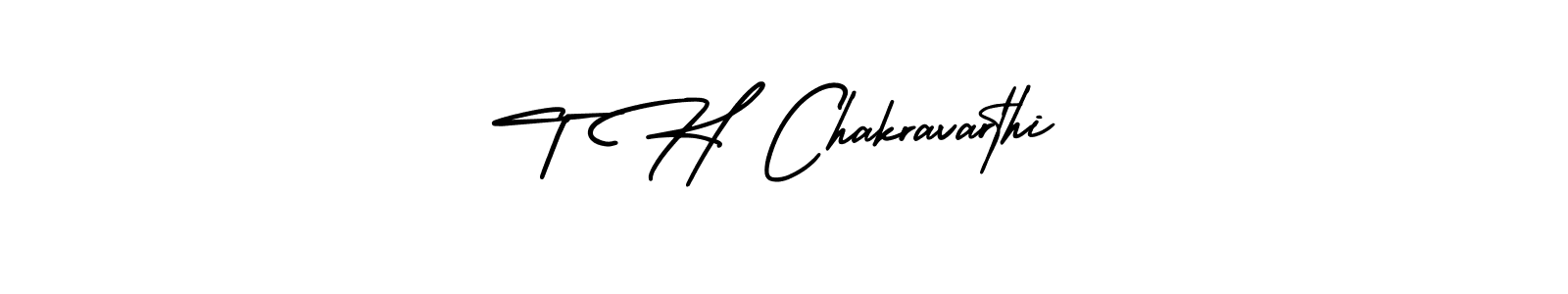 AmerikaSignatureDemo-Regular is a professional signature style that is perfect for those who want to add a touch of class to their signature. It is also a great choice for those who want to make their signature more unique. Get T H Chakravarthi name to fancy signature for free. T H Chakravarthi signature style 3 images and pictures png