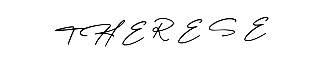 Design your own signature with our free online signature maker. With this signature software, you can create a handwritten (AmerikaSignatureDemo-Regular) signature for name T H E R E S E. T H E R E S E signature style 3 images and pictures png