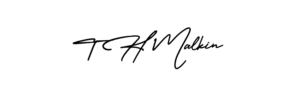 if you are searching for the best signature style for your name T H Malkin. so please give up your signature search. here we have designed multiple signature styles  using AmerikaSignatureDemo-Regular. T H Malkin signature style 3 images and pictures png