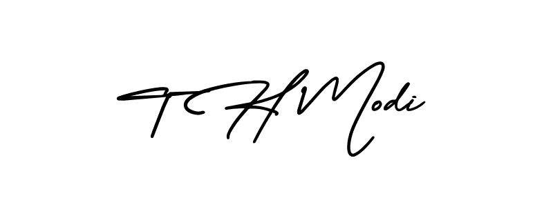 Best and Professional Signature Style for T H Modi. AmerikaSignatureDemo-Regular Best Signature Style Collection. T H Modi signature style 3 images and pictures png