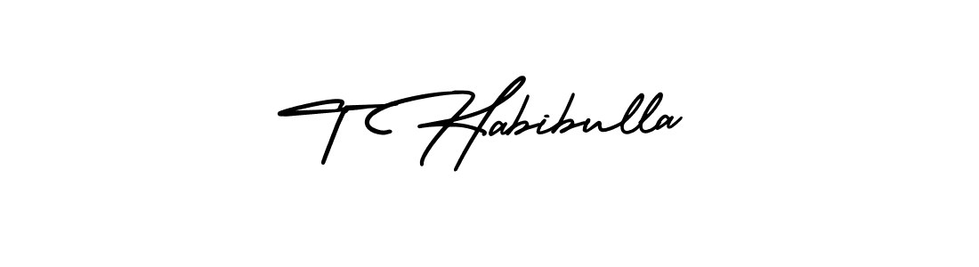 It looks lik you need a new signature style for name T Habibulla. Design unique handwritten (AmerikaSignatureDemo-Regular) signature with our free signature maker in just a few clicks. T Habibulla signature style 3 images and pictures png