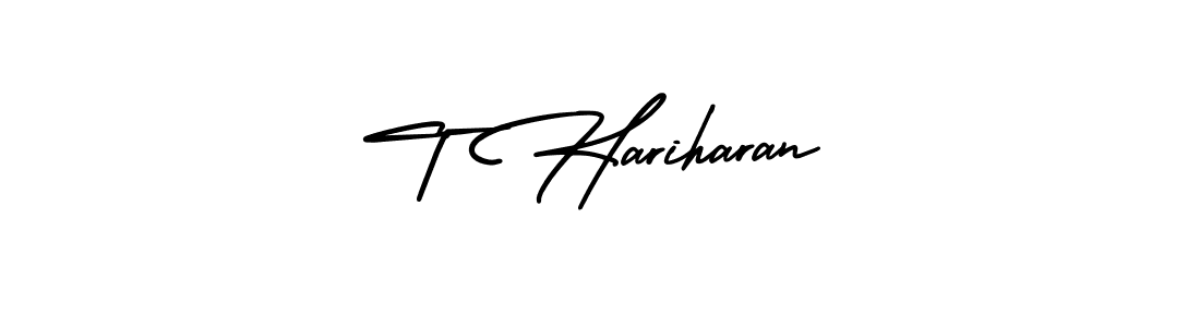 This is the best signature style for the T Hariharan name. Also you like these signature font (AmerikaSignatureDemo-Regular). Mix name signature. T Hariharan signature style 3 images and pictures png