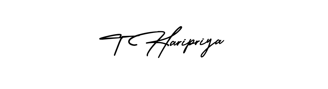 Also we have T Haripriya name is the best signature style. Create professional handwritten signature collection using AmerikaSignatureDemo-Regular autograph style. T Haripriya signature style 3 images and pictures png
