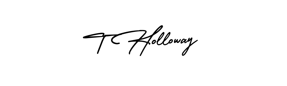 Use a signature maker to create a handwritten signature online. With this signature software, you can design (AmerikaSignatureDemo-Regular) your own signature for name T Holloway. T Holloway signature style 3 images and pictures png