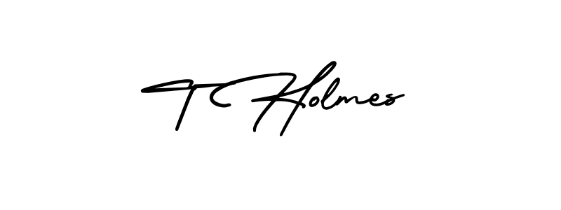 Make a beautiful signature design for name T Holmes. Use this online signature maker to create a handwritten signature for free. T Holmes signature style 3 images and pictures png