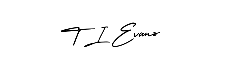 Use a signature maker to create a handwritten signature online. With this signature software, you can design (AmerikaSignatureDemo-Regular) your own signature for name T I Evans. T I Evans signature style 3 images and pictures png