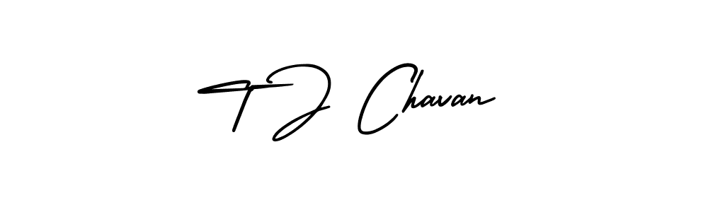 T J Chavan stylish signature style. Best Handwritten Sign (AmerikaSignatureDemo-Regular) for my name. Handwritten Signature Collection Ideas for my name T J Chavan. T J Chavan signature style 3 images and pictures png