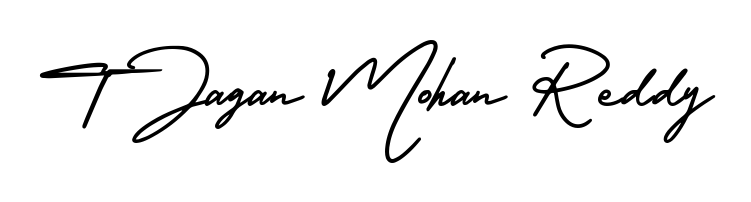 Create a personalized artistic stamp with T Jagan Mohan Reddy in AmerikaSignatureDemo-Regular font. Perfect for visual artists, designers, and influencers. T Jagan Mohan Reddy signature style 3 images and pictures png