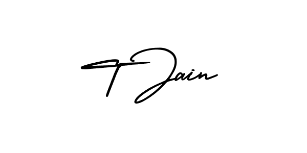AmerikaSignatureDemo-Regular is a professional signature style that is perfect for those who want to add a touch of class to their signature. It is also a great choice for those who want to make their signature more unique. Get T Jain name to fancy signature for free. T Jain signature style 3 images and pictures png