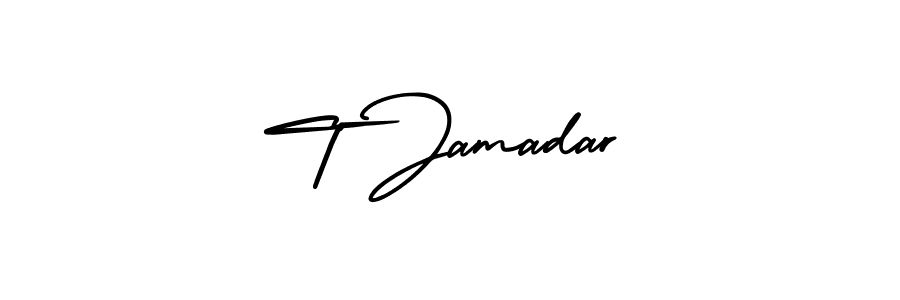 Create a beautiful signature design for name T Jamadar. With this signature (AmerikaSignatureDemo-Regular) fonts, you can make a handwritten signature for free. T Jamadar signature style 3 images and pictures png