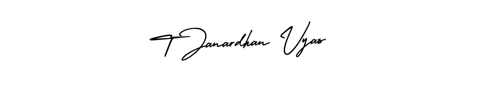 How to make T Janardhan Vyas signature? AmerikaSignatureDemo-Regular is a professional autograph style. Create handwritten signature for T Janardhan Vyas name. T Janardhan Vyas signature style 3 images and pictures png