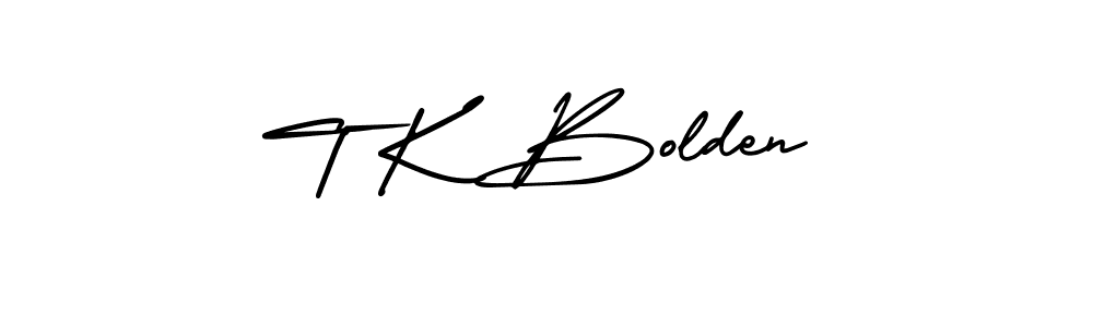You should practise on your own different ways (AmerikaSignatureDemo-Regular) to write your name (T K Bolden) in signature. don't let someone else do it for you. T K Bolden signature style 3 images and pictures png