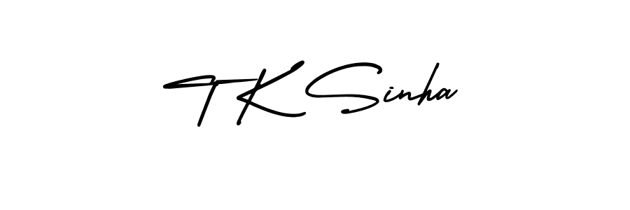 Create a beautiful signature design for name T K Sinha. With this signature (AmerikaSignatureDemo-Regular) fonts, you can make a handwritten signature for free. T K Sinha signature style 3 images and pictures png