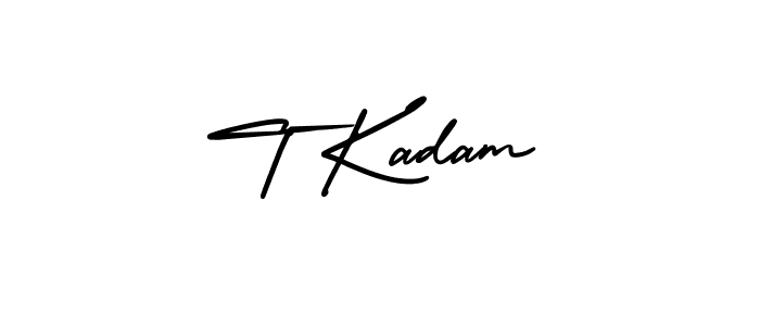 It looks lik you need a new signature style for name T Kadam. Design unique handwritten (AmerikaSignatureDemo-Regular) signature with our free signature maker in just a few clicks. T Kadam signature style 3 images and pictures png