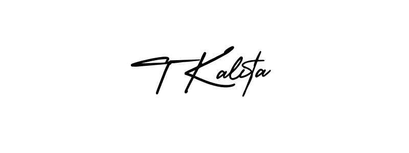It looks lik you need a new signature style for name T Kalita. Design unique handwritten (AmerikaSignatureDemo-Regular) signature with our free signature maker in just a few clicks. T Kalita signature style 3 images and pictures png