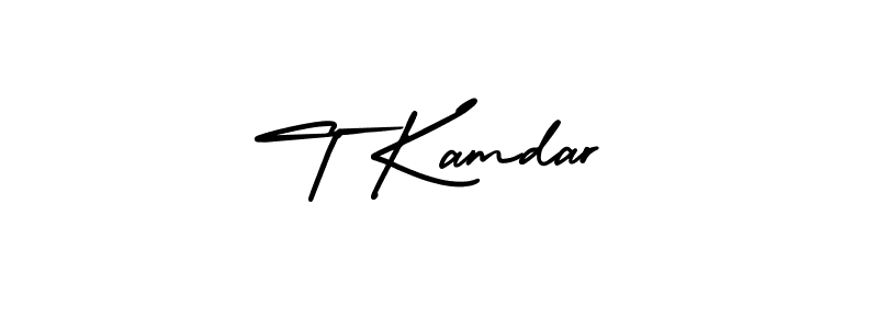 How to Draw T Kamdar signature style? AmerikaSignatureDemo-Regular is a latest design signature styles for name T Kamdar. T Kamdar signature style 3 images and pictures png