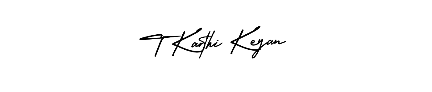 Create a beautiful signature design for name T Karthi Keyan. With this signature (AmerikaSignatureDemo-Regular) fonts, you can make a handwritten signature for free. T Karthi Keyan signature style 3 images and pictures png