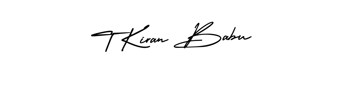 How to Draw T Kiran Babu signature style? AmerikaSignatureDemo-Regular is a latest design signature styles for name T Kiran Babu. T Kiran Babu signature style 3 images and pictures png