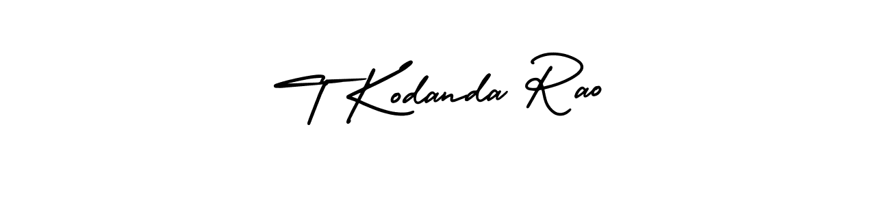 Design your own signature with our free online signature maker. With this signature software, you can create a handwritten (AmerikaSignatureDemo-Regular) signature for name T Kodanda Rao. T Kodanda Rao signature style 3 images and pictures png