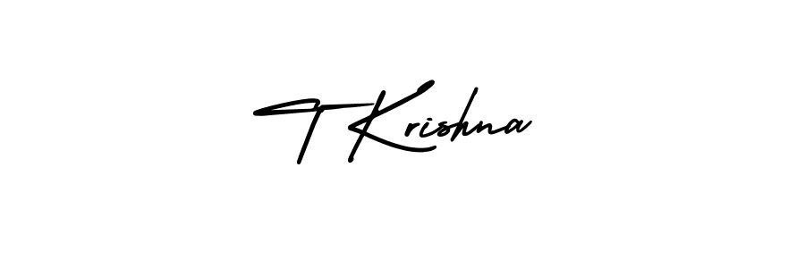 T Krishna stylish signature style. Best Handwritten Sign (AmerikaSignatureDemo-Regular) for my name. Handwritten Signature Collection Ideas for my name T Krishna. T Krishna signature style 3 images and pictures png