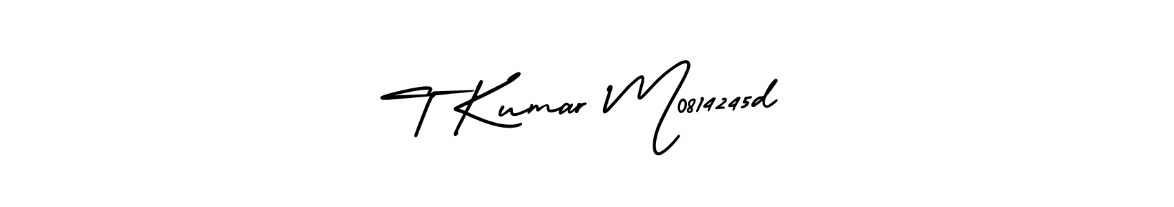 Make a short T Kumar M0814245d signature style. Manage your documents anywhere anytime using AmerikaSignatureDemo-Regular. Create and add eSignatures, submit forms, share and send files easily. T Kumar M0814245d signature style 3 images and pictures png